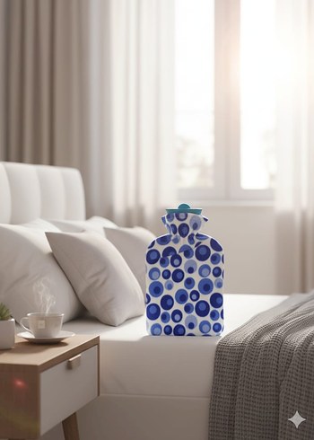 Mavi Desenli Sıcak Su Torbası - Görsel 3