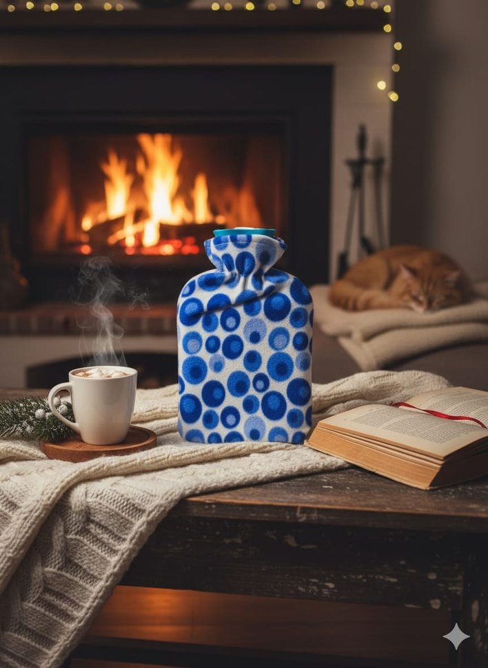 Mavi Desenli Sıcak Su Torbası - Görsel 2