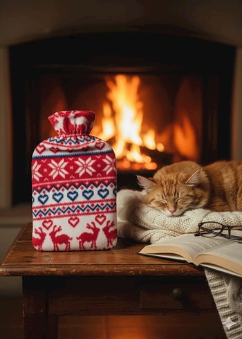 Kırmızı Desenli Çocuk Sıcak Su Torbası - Görsel 2