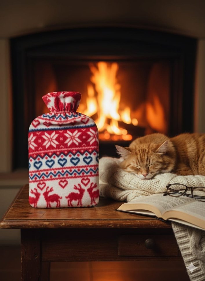 Kırmızı Desenli Çocuk Sıcak Su Torbası - Görsel 2