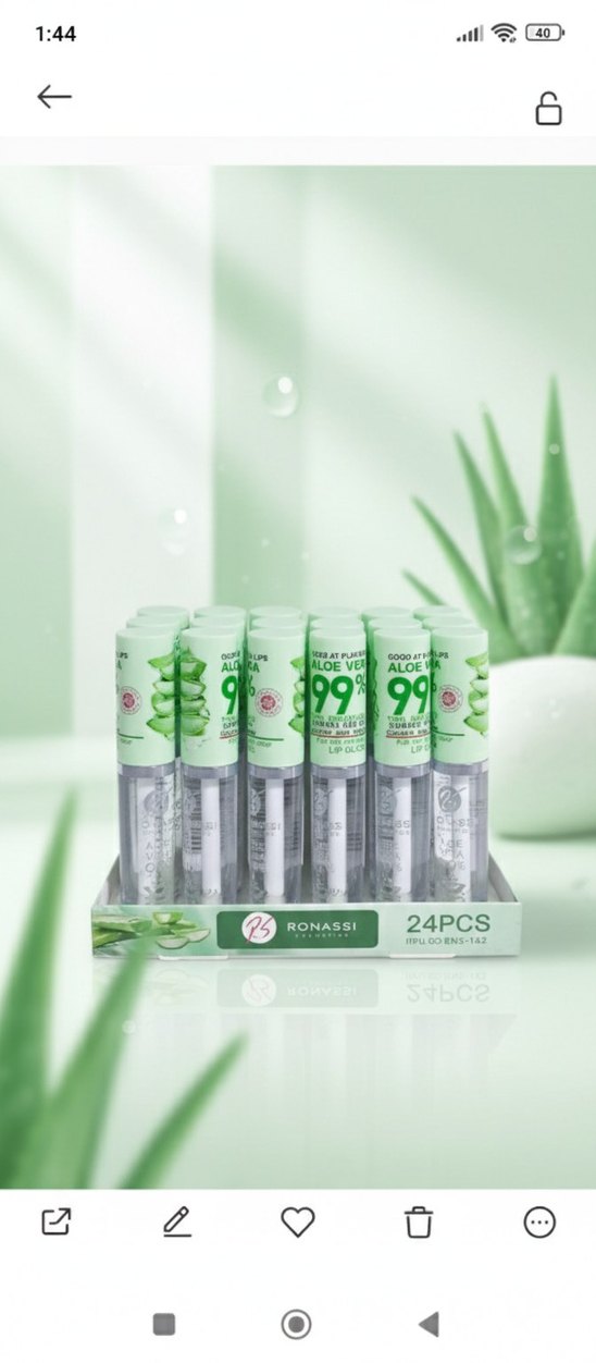 Ronassi Aloe Vera Işıltılı Yeşil Dudak Parlatıcısı - Görsel 2