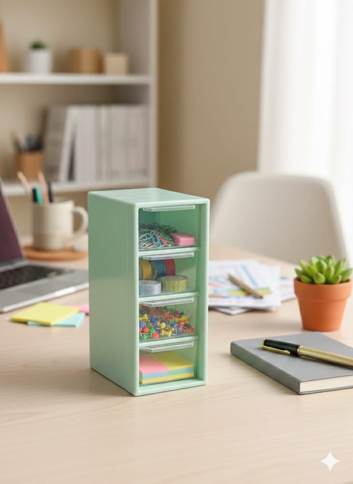 Pastel Yeşil Çok Bölmeli Düzenleyici - Görsel 2