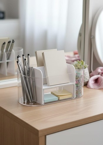 Beyaz Makyaj Organizer Kutusu - Görsel 2