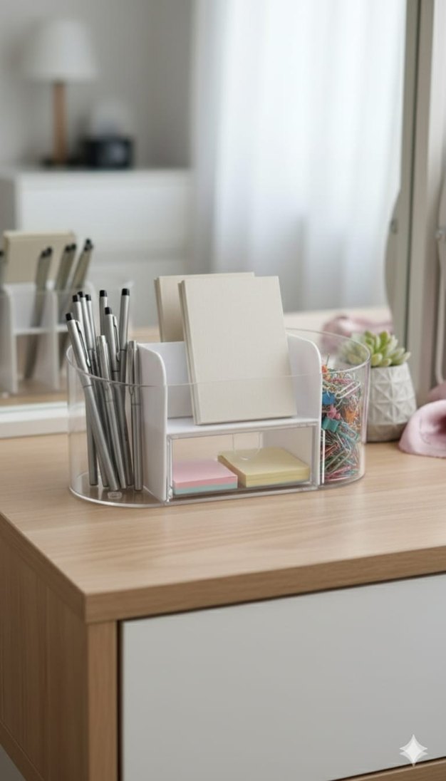 Beyaz Makyaj Organizer Kutusu - Görsel 3