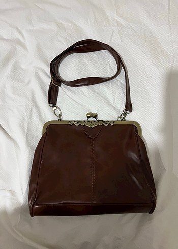 Kahverengi Vintage Deri Kadın Çanta