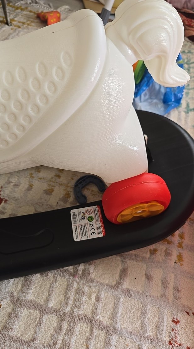 Beyaz Çocuk Atlı Oyuncak - Görsel 3