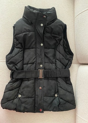 Kemerli Siyah Kadın Yelek - Görsel 2