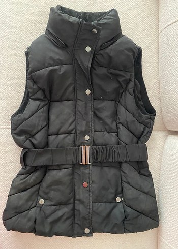 Kemerli Siyah Kadın Yelek - Görsel 4