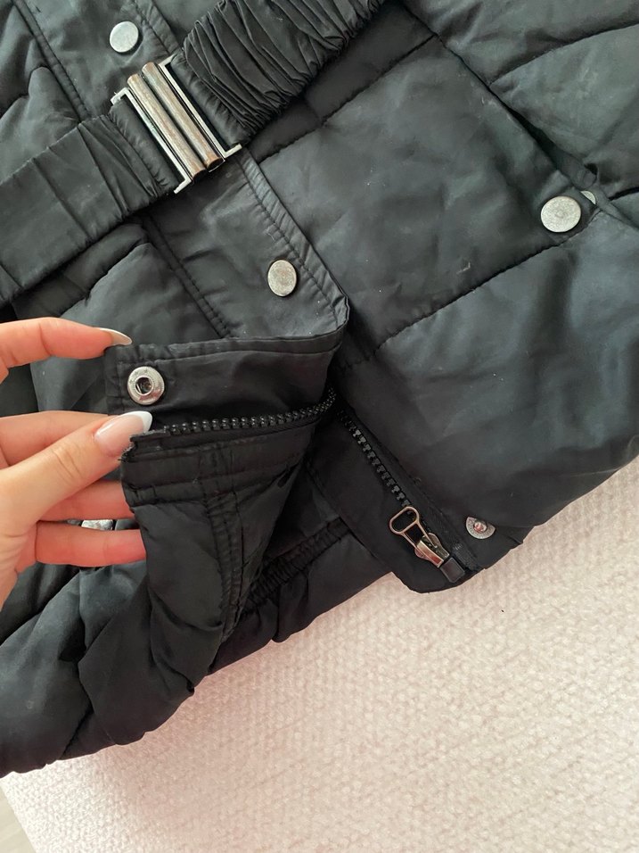 Kemerli Siyah Kadın Yelek - Görsel 3