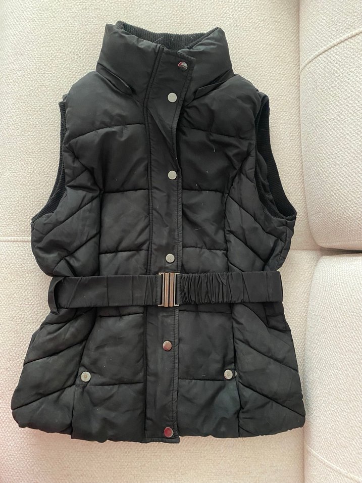 Kemerli Siyah Kadın Yelek - Görsel 2