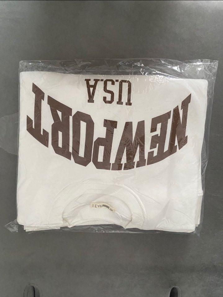 Beyaz Newport Baskılı Kadın Sweatshirt - Görsel 5