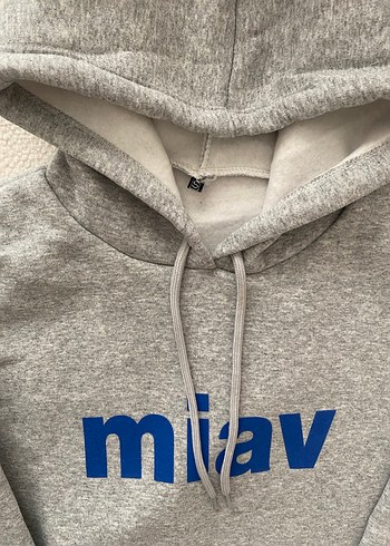 Gri Kapüşonlu Rahat Kadın Sweatshirt - Görsel 4