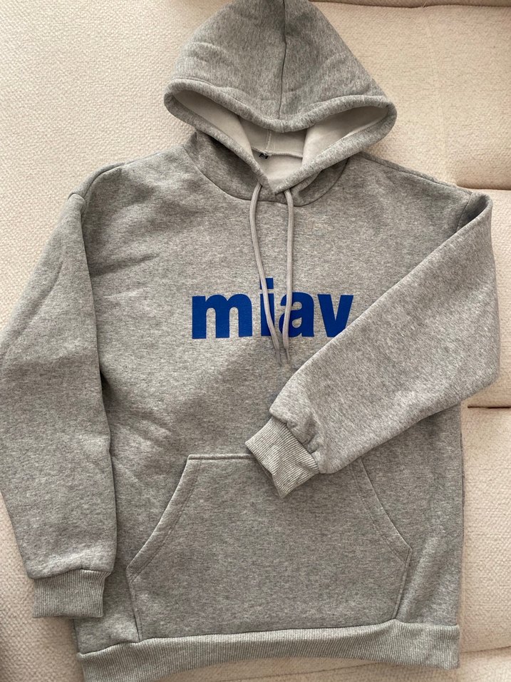 Gri Kapüşonlu Rahat Kadın Sweatshirt - Görsel 5