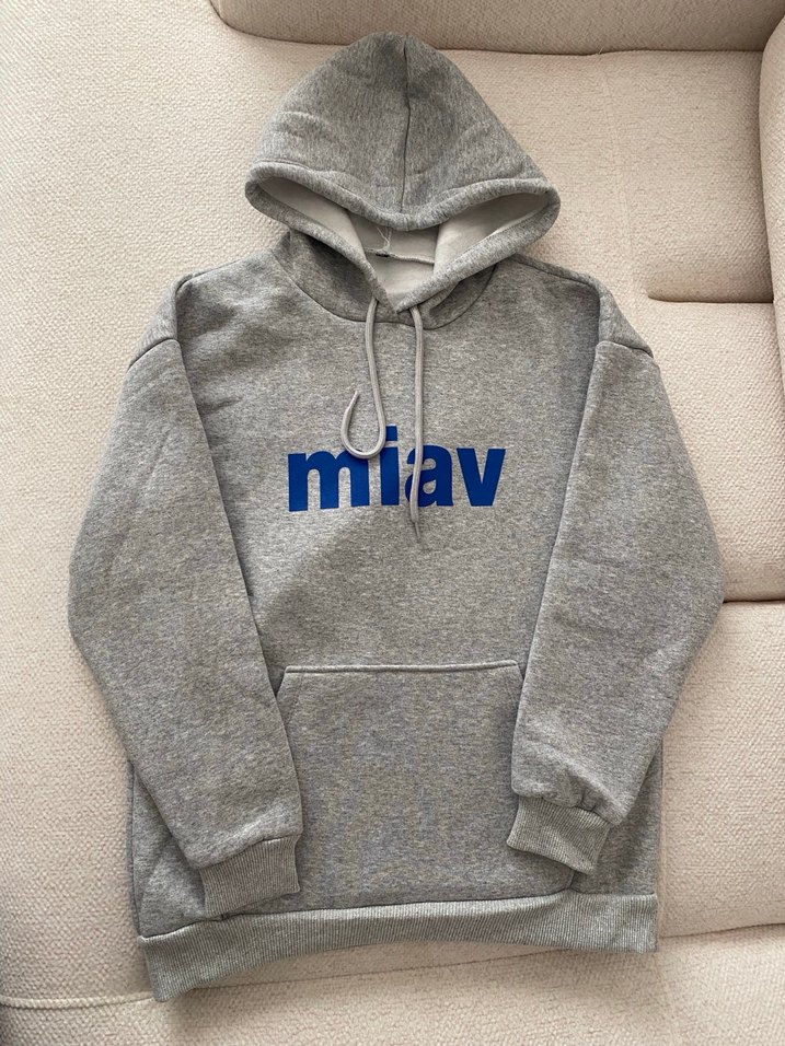 Gri Kapüşonlu Rahat Kadın Sweatshirt - Görsel 2