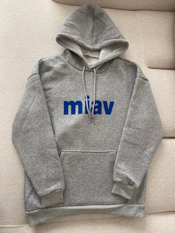 Gri Kapüşonlu Rahat Kadın Sweatshirt - Görsel 3