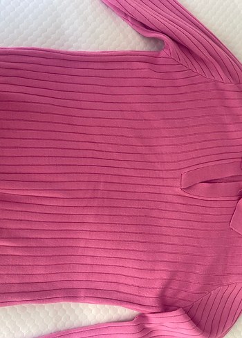 Pembe Triko Uzun Kollu Kadın Kazak - Görsel 4