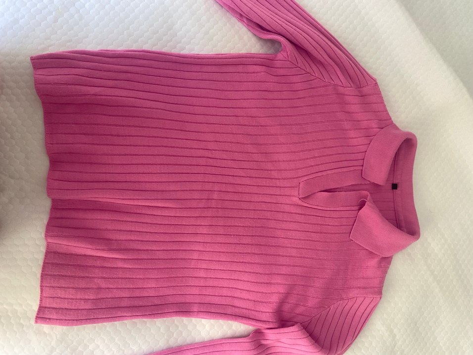 Pembe Triko Uzun Kollu Kadın Kazak - Görsel 4