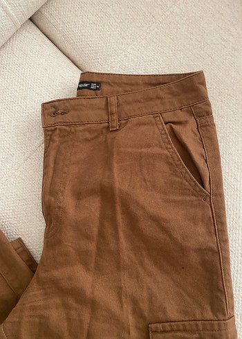 Kadın Kahverengi Regular Fit Midi Kot Pantolon - Görsel 4