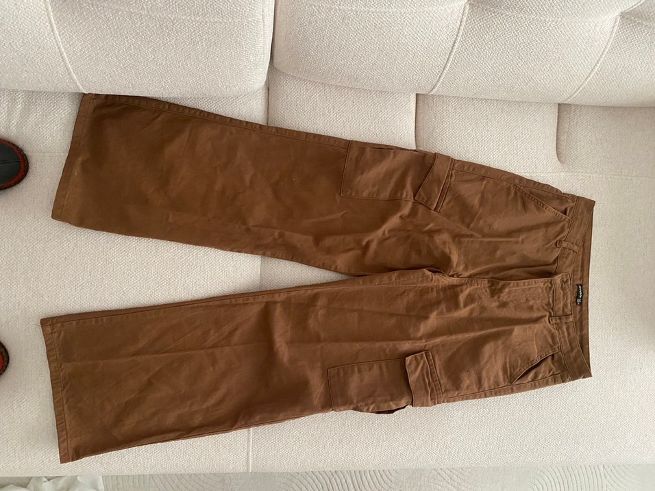 Kadın Kahverengi Regular Fit Midi Kot Pantolon - Görsel 3