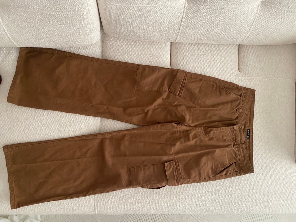 Kadın Kahverengi Regular Fit Midi Kot Pantolon - Görsel 5