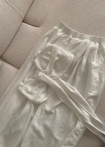 Beyaz Uzun Keten Salaş Takım - Görsel 9