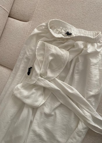 Beyaz Uzun Keten Salaş Takım - Görsel 6