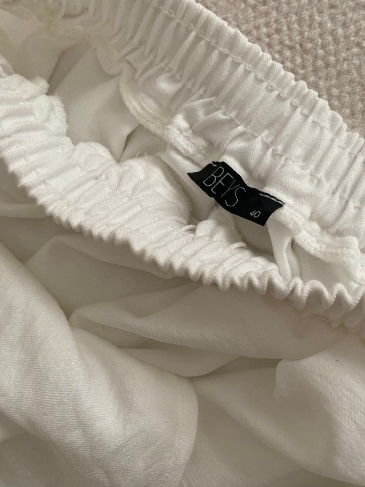 Beyaz Uzun Keten Salaş Takım - Görsel 5