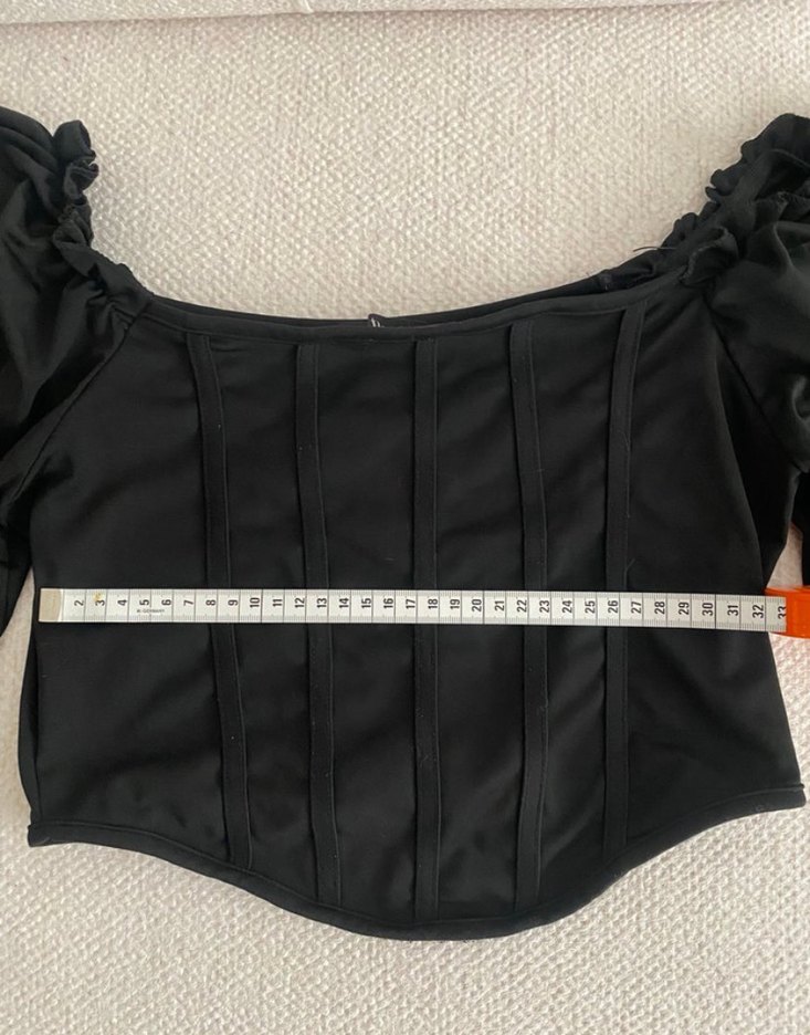 Kadın Siyah Gotik Mini Bluz - Görsel 4