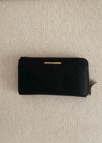 Siyah Deri Yılan Desenli Fermuarlı Kadın Cüzdanı - Görsel 8