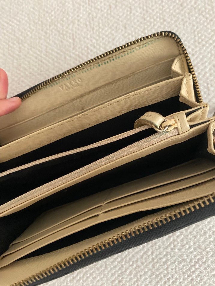 Siyah Deri Yılan Desenli Fermuarlı Kadın Cüzdanı - Görsel 3