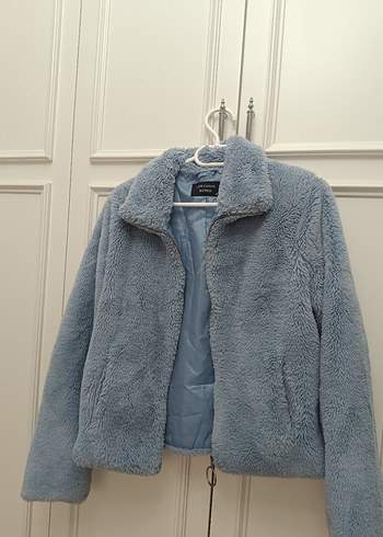 LC Waikiki Mavi Peluş Kadın Ceket