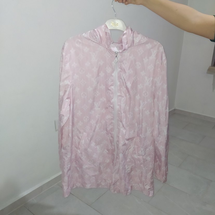 Pembe Midi Boy Kadın Yağmurluk - Görsel 3