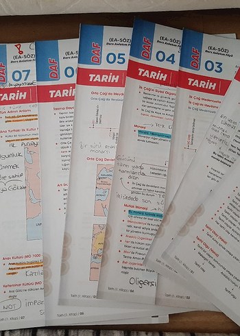 Beden Renk EIS Yayınları Üniversite Hazırlık Tarih Kitapları 1.ve 2. Kitap
