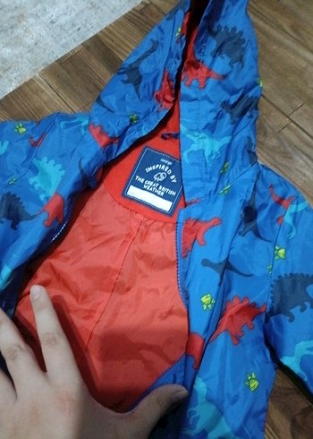 Renkli fermuarlı Erkek Bebek yağmurluk - Görsel 2