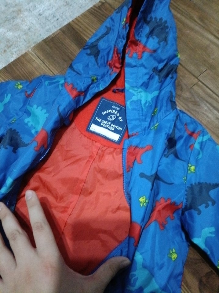 Renkli fermuarlı Erkek Bebek yağmurluk - Görsel 2