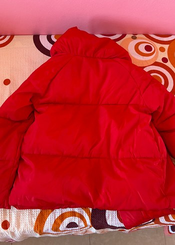 Kırmızı Kadın Şişme Mont - Görsel 3