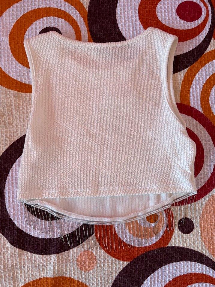 Beyaz Kolsuz Crop - Görsel 2