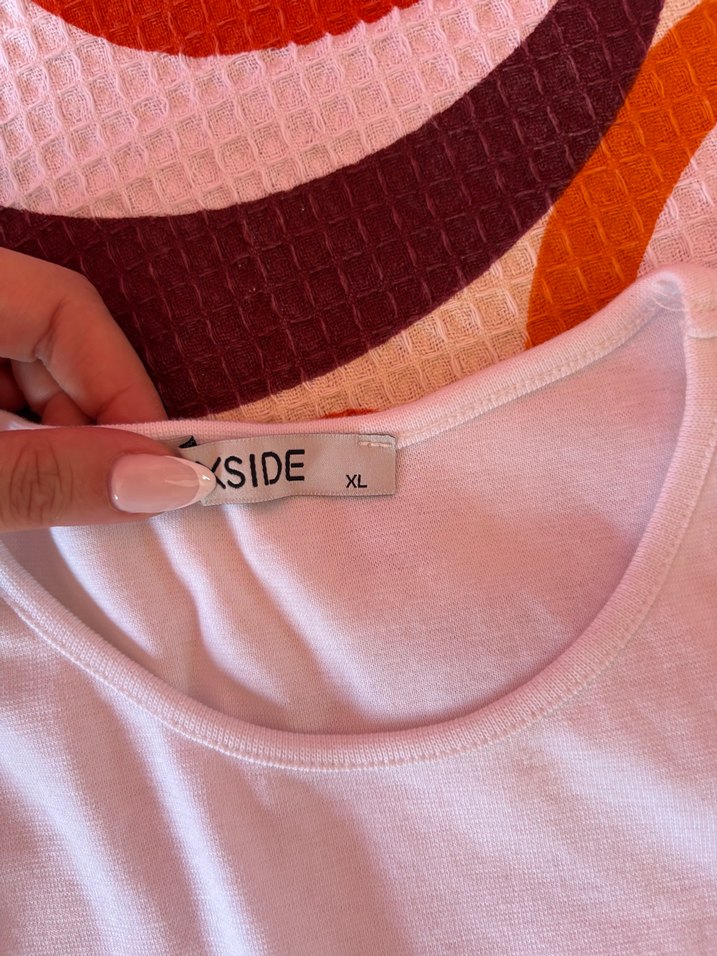 Baskılı Beyaz Kadın Kısa Kollu Tişört - Görsel 3