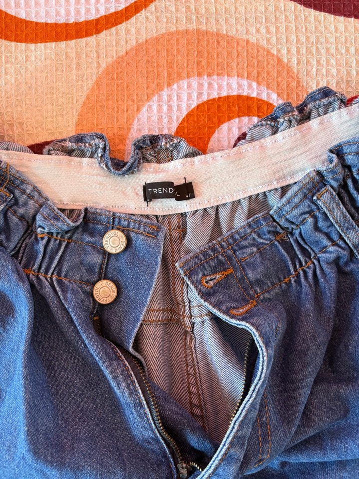 Kadın Mavi Kot Şort - Görsel 3