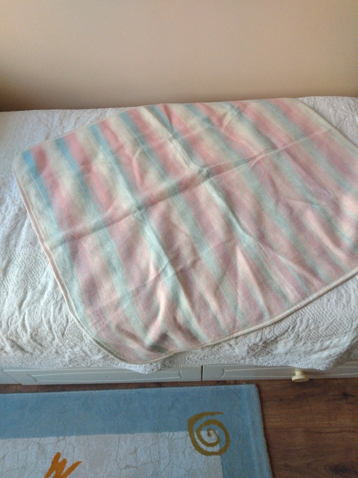 Pastel Renkli Çok Renkli Batik Desenli Battaniye - Görsel 3