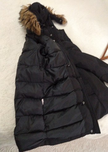 Siyah Kürklü Kadın Kışlık Mont - Görsel 5