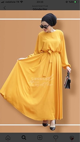 Sarı volanlı elbise