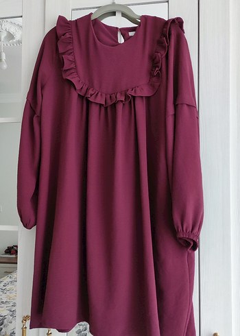 Diğer Diger Bordo Volanlı Tunik