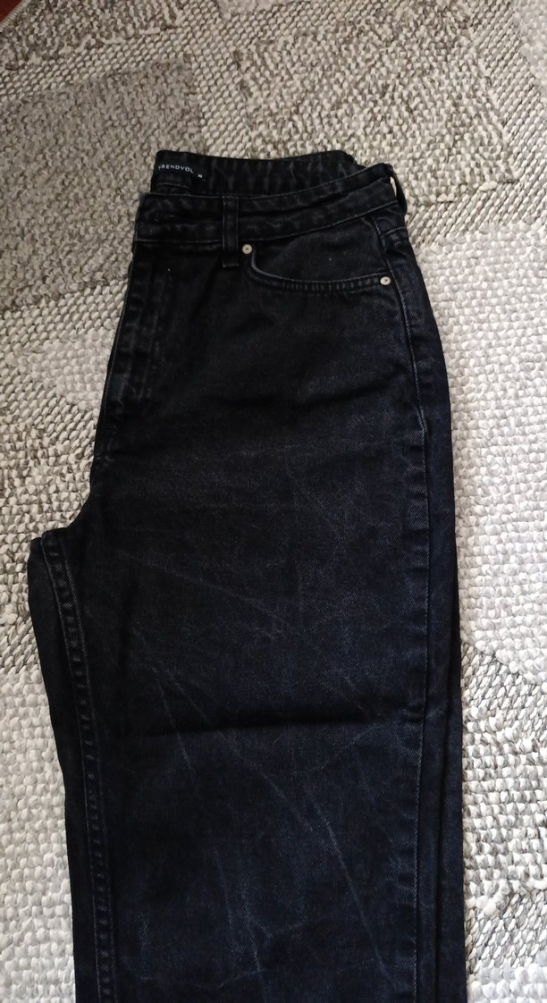 Erkek Siyah midi boy Kot 40 beden Trendyol kot pantolon - Görsel 3