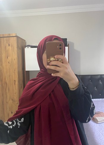  Beden bordo Renk Bordo Kadın Drape Detaylı keten Şal