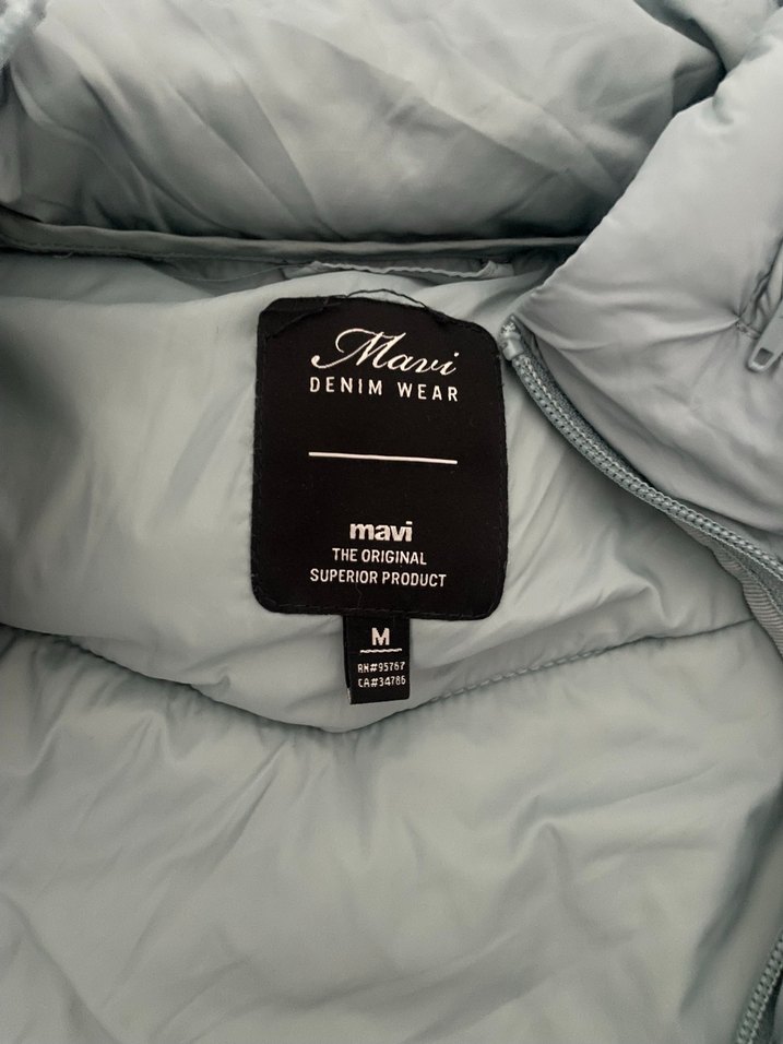 Gri Kadın Kışlık Fermuarlı Mont - Görsel 2