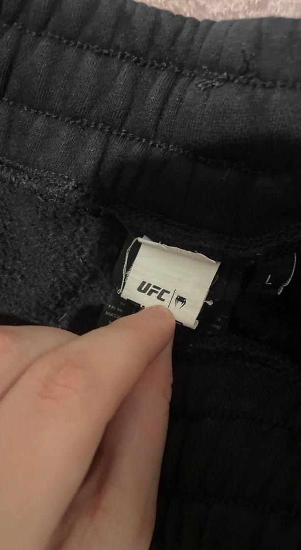 UFC Siyah Erkek Sweatpant Velcro Detaylı - Görsel 2