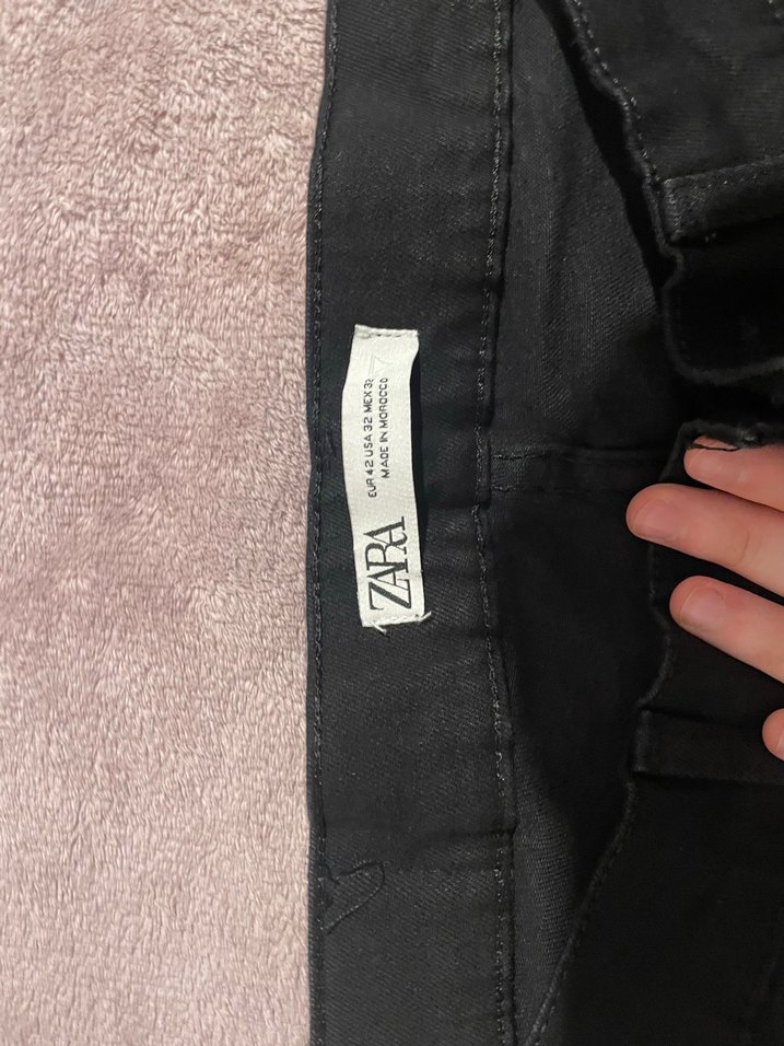 Siyah erkek Normal Boy Dar Kesim Kot Pantolon - Görsel 2