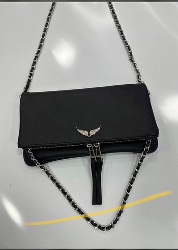 Zadig & Voltaire Siyah Zincir Detaylı Deri Çanta