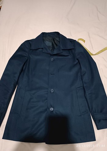 Düğmeli Erkek Lacivert Kaban - Görsel 2